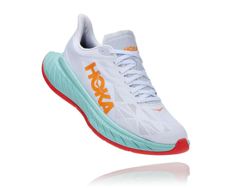 Hoka One One Carbon X 2 Mulher - Tenis Corrida Estrada Branco / Laranja | PT-bcVn3b2